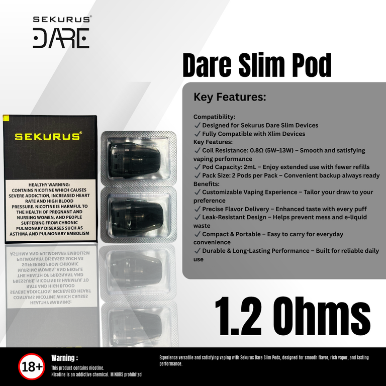 Dare Slim Pods 1.2 ohms